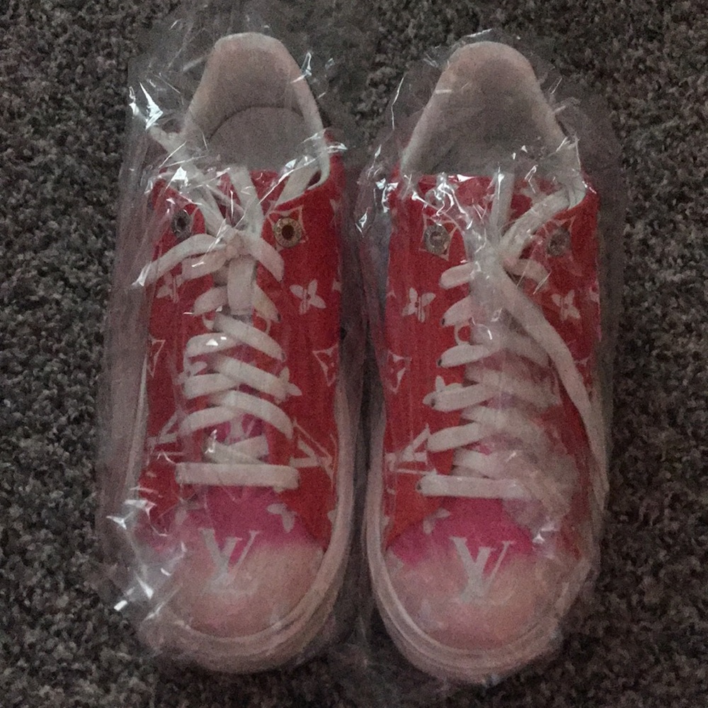 Women’s Red Designer Sneakers 8M